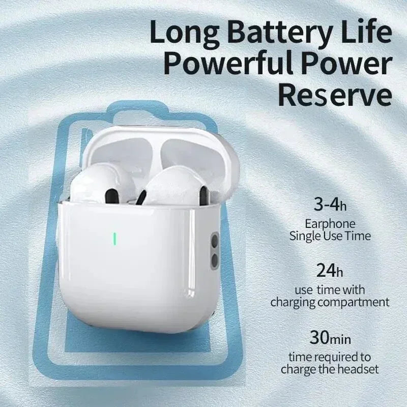 AIR PRO 4 Wireless Earbuds — Premium Sound & Active Noise Cancellation

Description: Experience music the way it was meant to be heard. AIR PRO 4 earbuds deliver rich, clear audio with deep bass and crisp highs. Featuring a