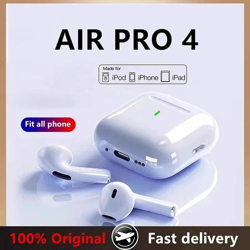 AIR PRO 4 Wireless Earbuds — Premium Sound & Active Noise Cancellation

Description: Experience music the way it was meant to be heard. AIR PRO 4 earbuds deliver rich, clear audio with deep bass and crisp highs. Featuring a
